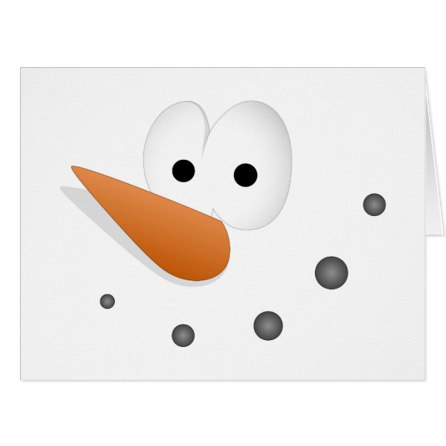 Alberner Snowman-Gesichts-Cartoon (Vorderseite (Horizontal))
