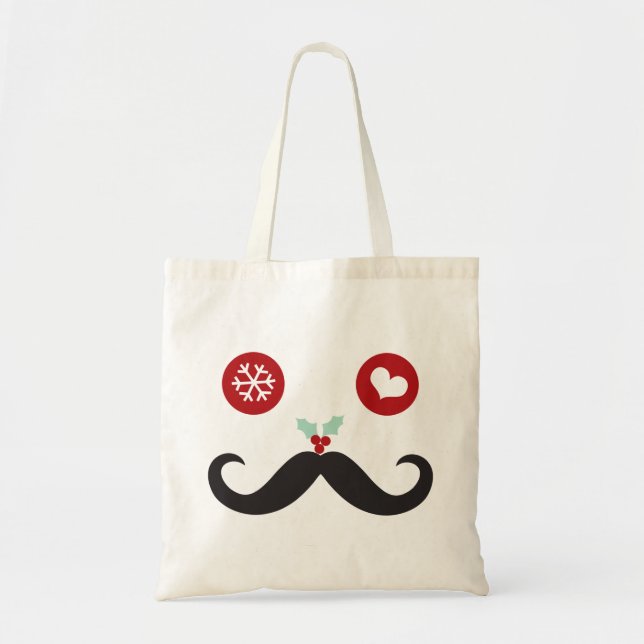 Alberner Spaß Niedlich Mustache Urlaub Custom Bag Tragetasche (Vorne)