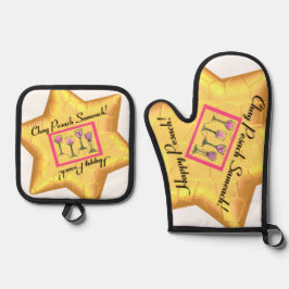 Alberner spektakulärer Pessach, Pesach Ofenhandschuh & Topflappen-Set