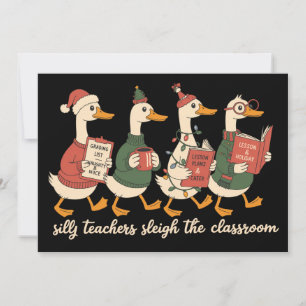 Alberner Weihnachtslehrer Goose Geschenk Gemütlich Feiertagskarte