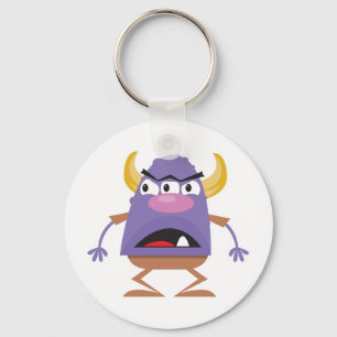 albernes Drei-mit Augen-Oger-Monster Schlüsselanhänger
