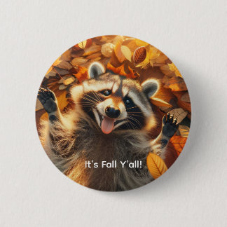 Albernes Fallraccoon Button
