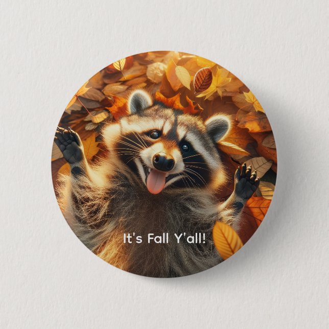 Albernes Fallraccoon Button (Vorderseite)