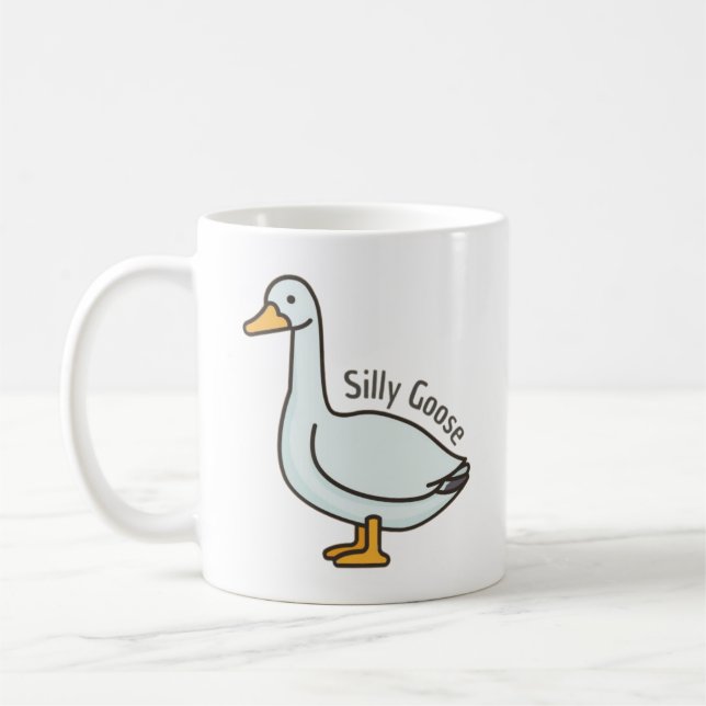 Albernes Gänse, lustiges Gänse, Gänseblümchen Kaffeetasse (Links)