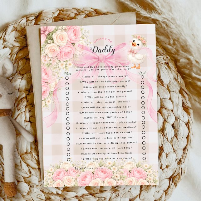 Albernes Gänse-Pink-Gingham-Baby-Mommy-oder-Daddy- (Von Creator hochgeladen)
