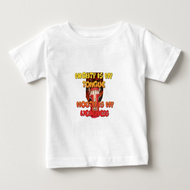 Albernes Gesicht: Spaß für Ausdrücke aus der Zunge Baby T-shirt (Vorderseite)