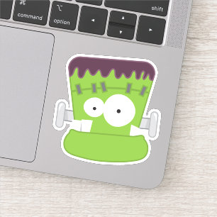 Albernes Goofy Frankensteins Monster-Gesicht Aufkleber