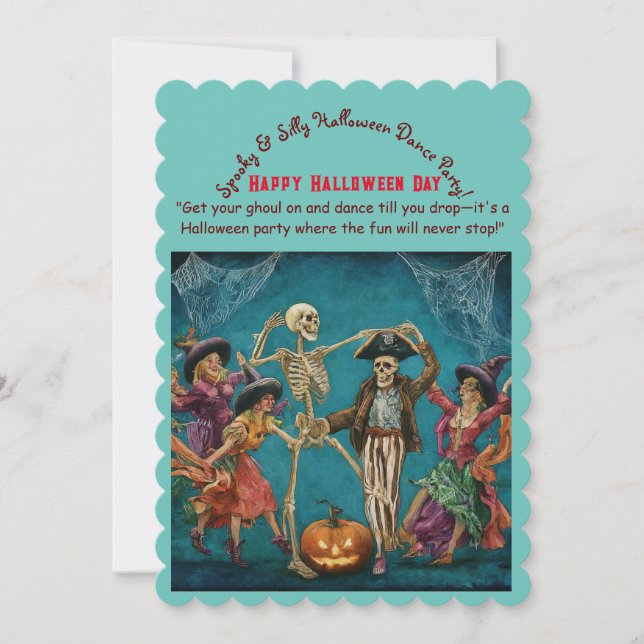 Albernes Halloween Kid's Dance Party Einladung (Vorderseite)