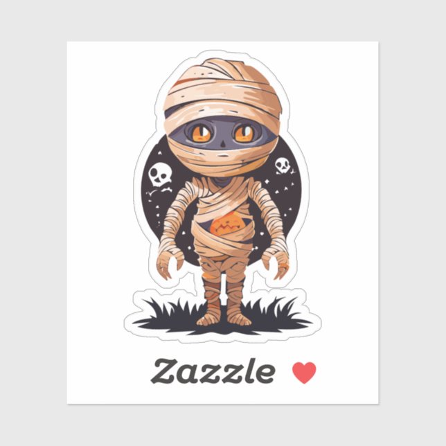 Albernes Halloween-Monster Aufkleber (Blatt)