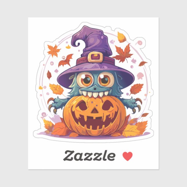 Albernes Halloween-Monster Aufkleber (Blatt)