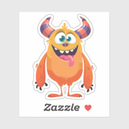 Albernes Halloween-Monster Aufkleber