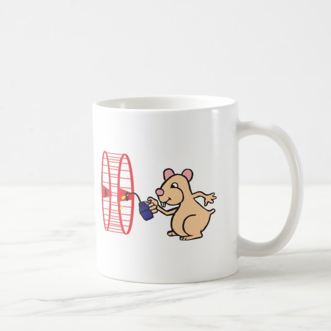 albernes Hamsterrad Kaffeetasse (Rechts)