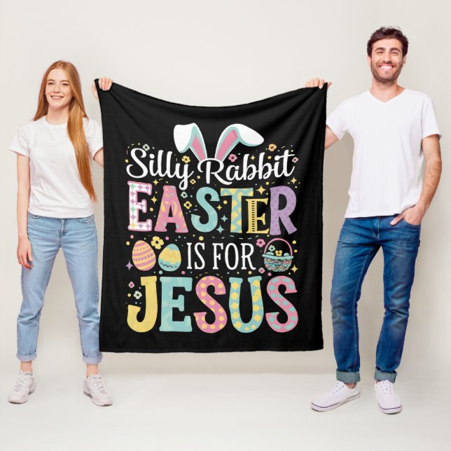 Albernes Kaninchenöster ist für Jesus Niedliche So Fleecedecke (Beispiel)