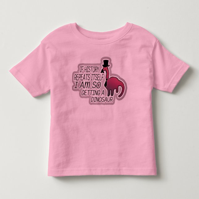 Albernes Kind T, Pet Dinosaurier Kleinkind T-shirt (Vorderseite)