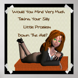 Albernes kleines Problem-Plakat Poster