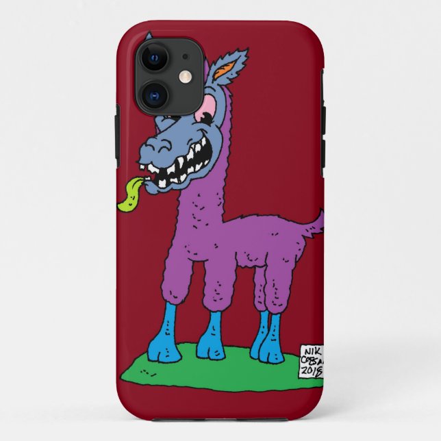 Albernes Lama-Monster Case-Mate iPhone Hülle (Rückseite)