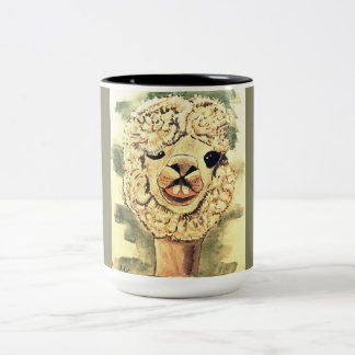 Albernes Lama Zweifarbige Tasse