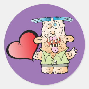 Albernes Monster-Runder-Sticker Runder Aufkleber