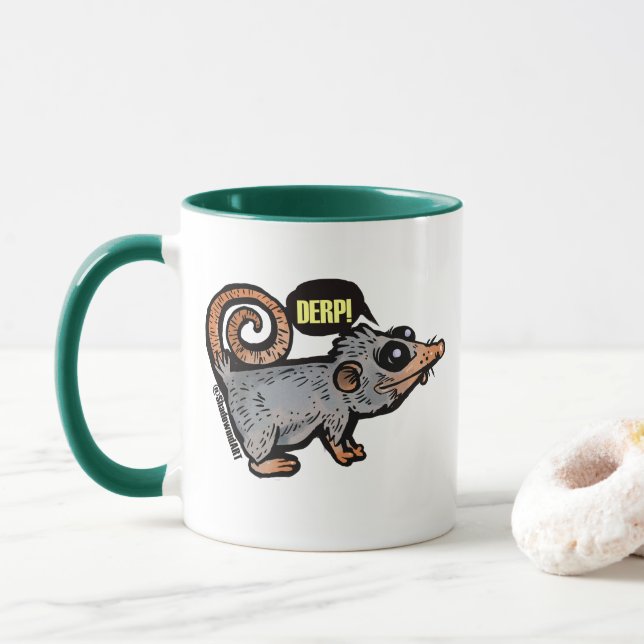 albernes Opossum Tasse (Mit Donut)