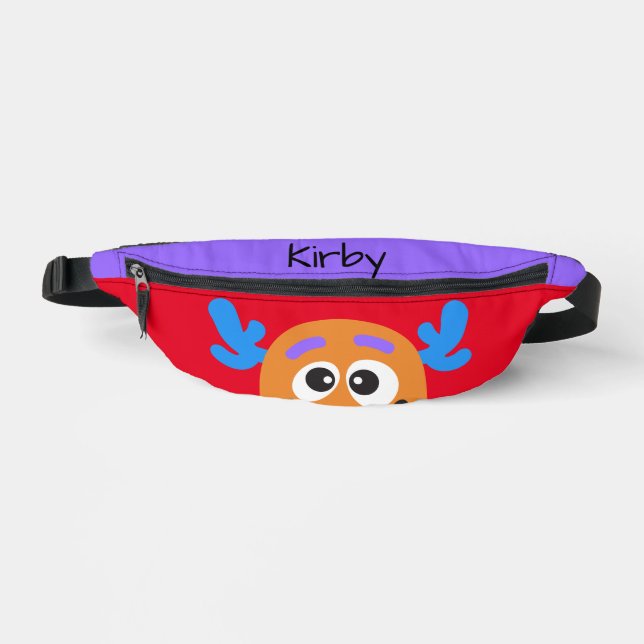 Albernes Orange Monster Personalisiertes Kind Bauchtasche (Vorderseite)