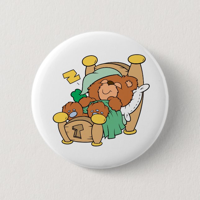 albernes Schlafwagendesign Button (Vorderseite)