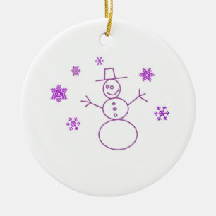 Albernes Schneemann-Ornament Keramikornament