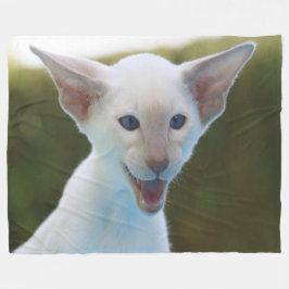 Albernes Siamesen Fleecedecke