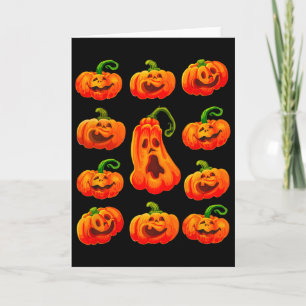 Albernes Sonnenlicht Halloween Pumpkin Gesichter S Karte