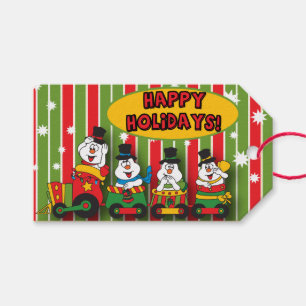 Albernes Weihnachten des Snowman-Zug- Geschenkanhänger