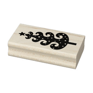Albernes Weihnachtsbaumholz Gummistempel
