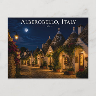 Alberobello Italien Nachtpostkarte Postkarte