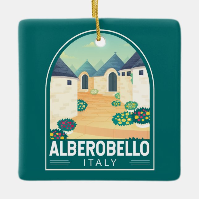 Alberobello Italien Reisen Kunst, Dichtung und Mus Keramikornament (Vorderseite)