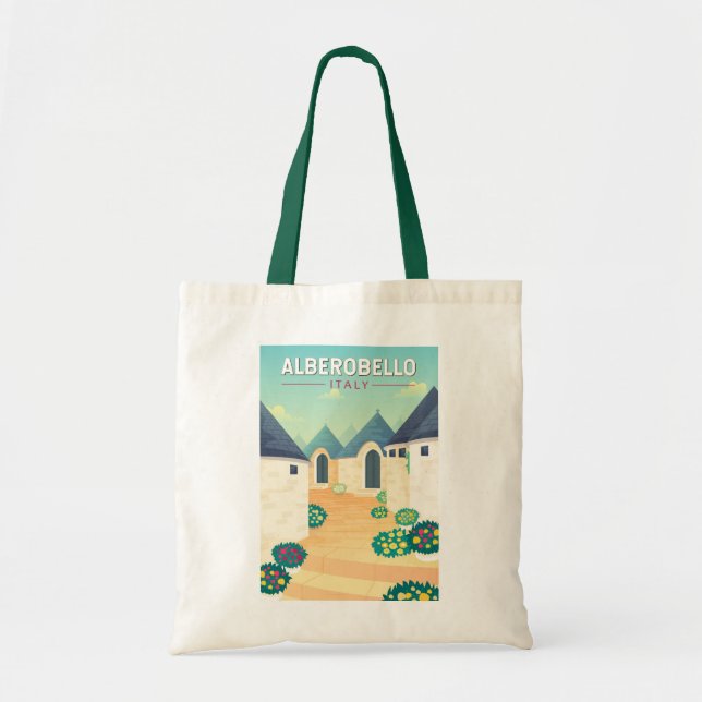 Alberobello Italien Reisen Kunst, Dichtung und Mus Tragetasche (Vorne)
