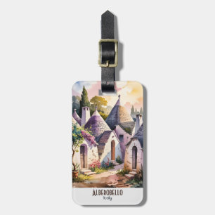 Alberobello Italien Trulli Aquarell Individueller Gepäckanhänger