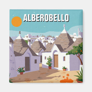 Alberobello Italy Trulli houses Travel abstrakt Magnet