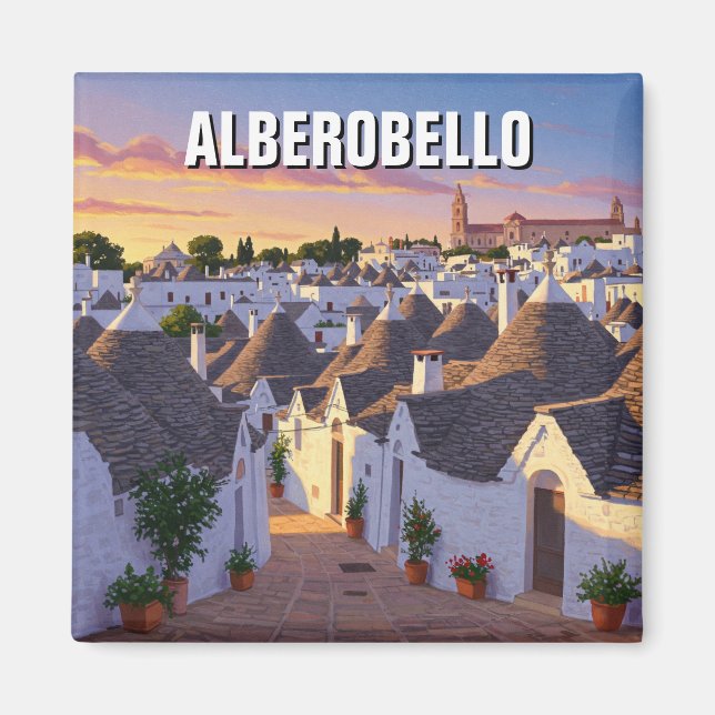 Alberobello Italy Trulli houses Travel Magnet (Vorne)