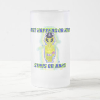 Albert-alien-T-Shirt Mattglas Bierglas