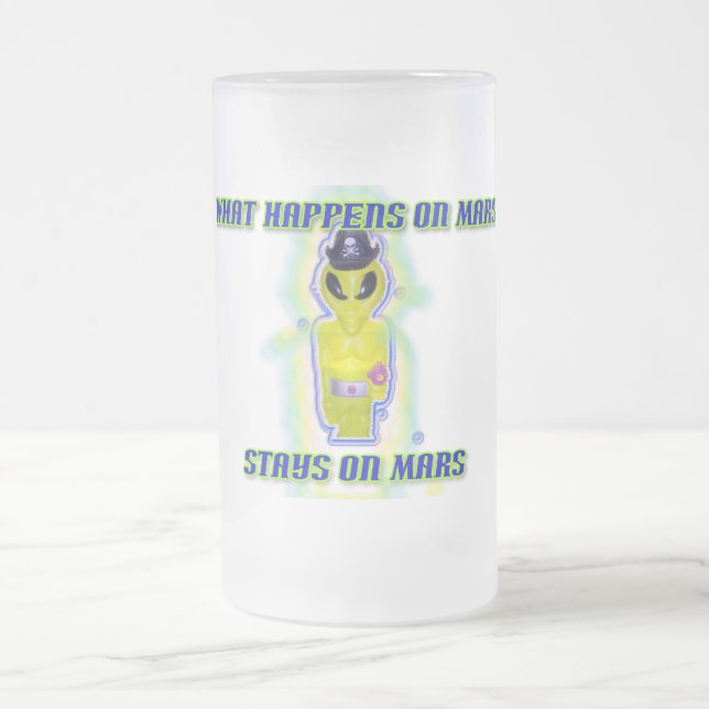 Albert-alien-T-Shirt Mattglas Bierglas (Mittel)