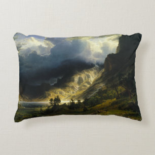 Albert Bierstadt - Ein Sturm im Rocky Mountains Dekokissen