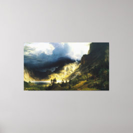 Albert Bierstadt - Ein Sturm im Rocky Mountains Leinwanddruck