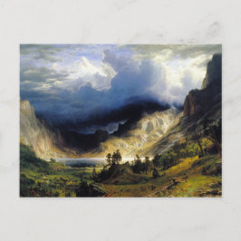 Albert Bierstadt Ein Sturm im Rocky Mountains Postkarte