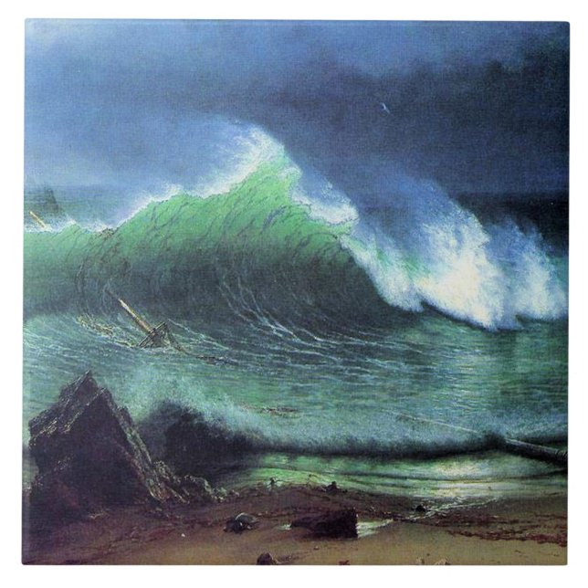 Albert Bierstadt, Emerald Sea Fliese (Vorderseite)