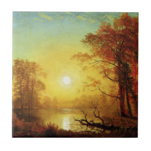 Albert-Bierstadt-Gemälde, Sonnenaufgang, Fliese