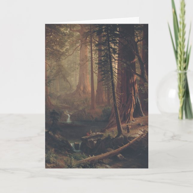 Albert Bierstadt Giant Redwood Trees of California Karte (Vorderseite)