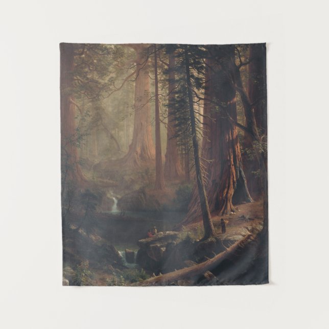 Albert Bierstadt Giant Redwood Trees of California Wandteppich (Vorderseite)