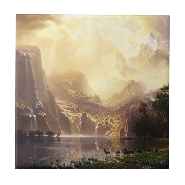 Albert Bierstadt in der Gebirgsfliese Fliese (Vorderseite)
