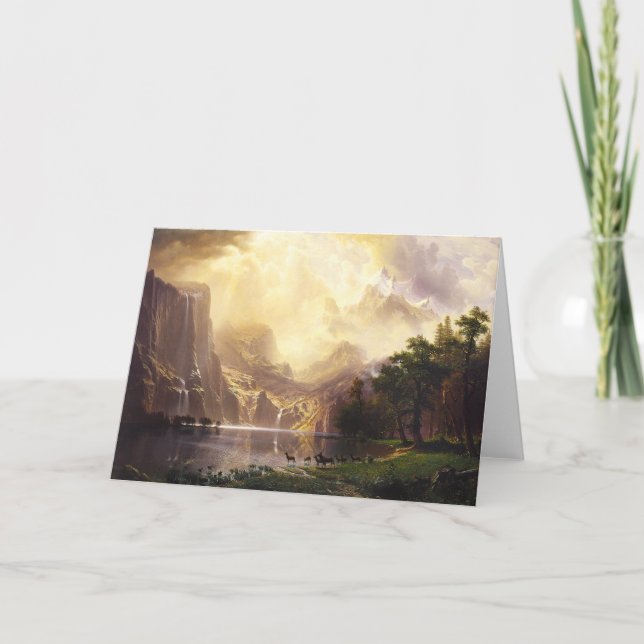 Albert Bierstadt in der Gebirgsgruß-Karte Karte (Vorderseite)