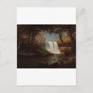 Albert Bierstadt Malerei Wald Wasserfall Destiny Postkarte