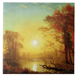 Albert Bierstadt painting, Sunrise, Fliese