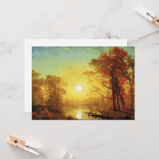 Albert Bierstadt painting, Sunrise, Karte (Vorderseite/Rückseite Beispiel)
